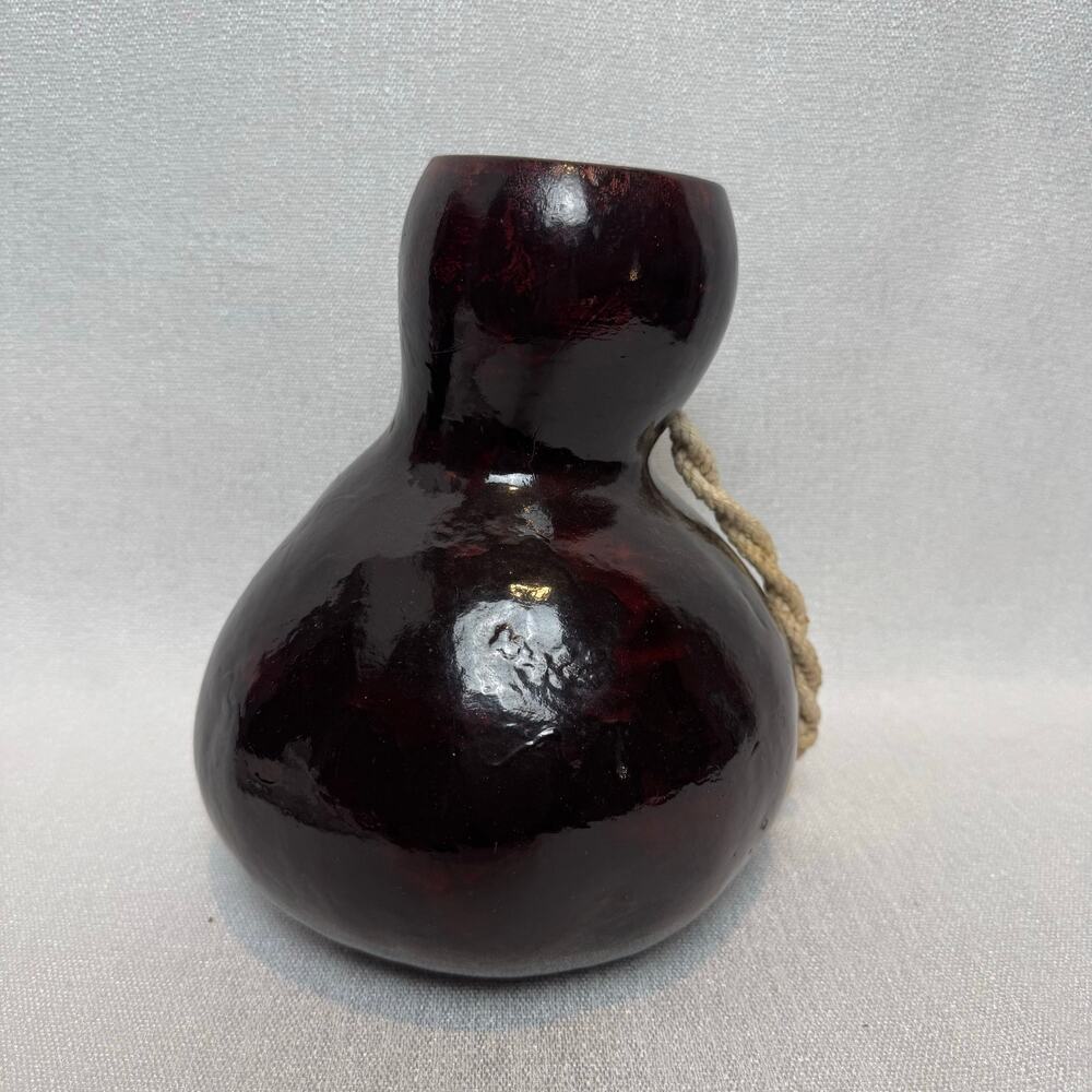 Vintage Dried Reddish Brown Gourd decorative home decor 8.5" Height 7.5" Width